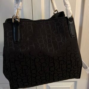 Calvin Klein black logo tote